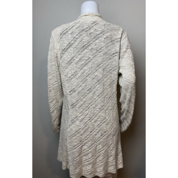 F. Eileen Fisher Cardigan 3X Crochet Sweater Linen Multicolor Long Sleeve - Picture 5 of 7